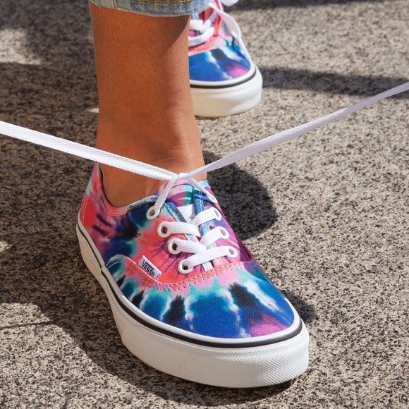 Vans Authentic Skate Shoes - (Tie Dye) Multi/True White - Picture 4 of 16